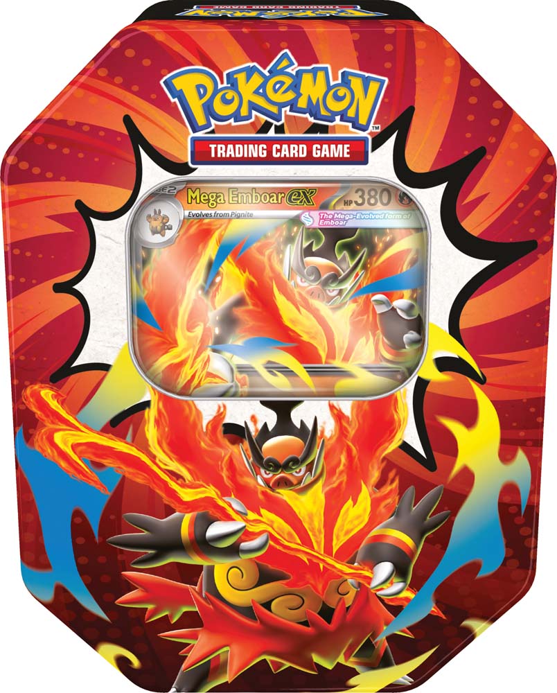Pokemon TCG Mega Evolution Ascended Heroes Tin - Mega Emboar ex