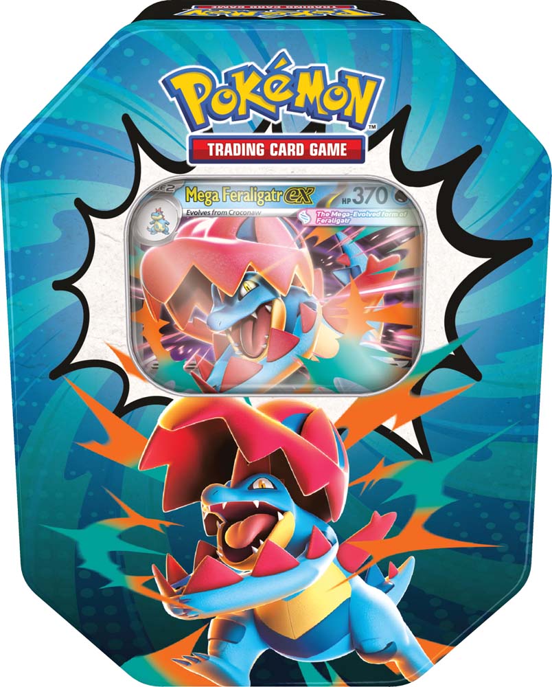 Pokemon TCG Mega Evolution Ascended Heroes Tin - Mega Feraligatr ex