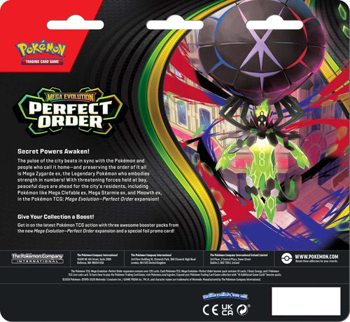 ME Perfect Order - Three Booster Blister Pokemon TCG