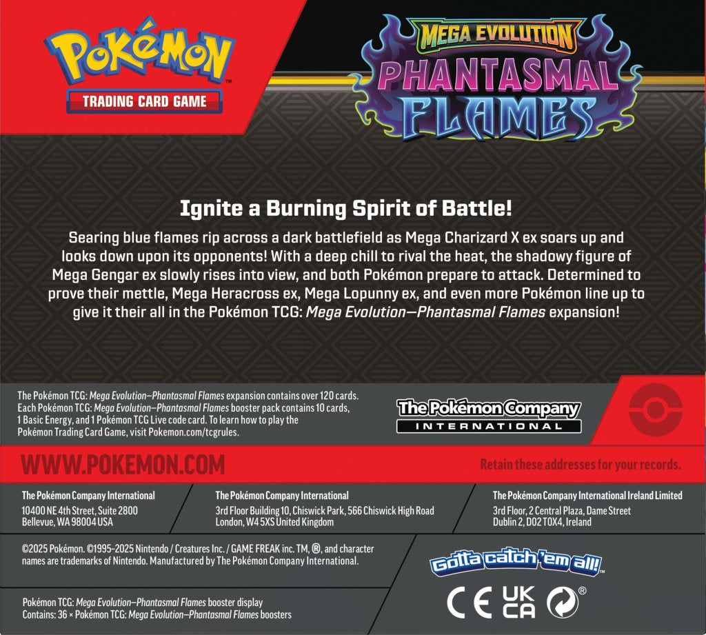 (Pre-Order) Mega Evolution - Phantasmal Flames Booster Box Pokemon TCG