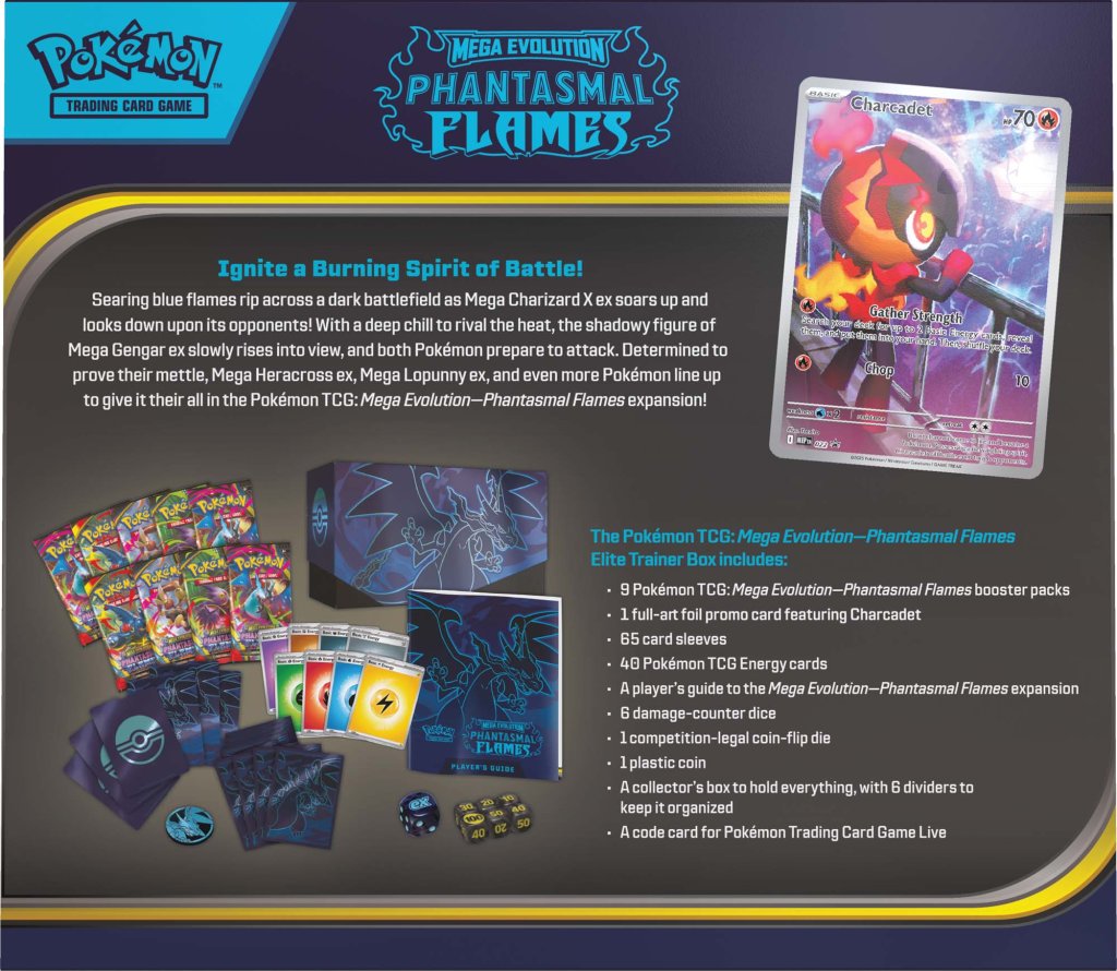(Pre-Order) Mega Evolution - Phantasmal Flames Elite Trainer Box Pokemon TCG