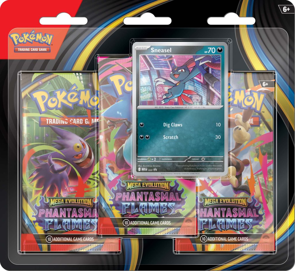 (Pre-Order) Mega Evolution - Phantasmal Flames Three Booster Blister Pokemon TCG