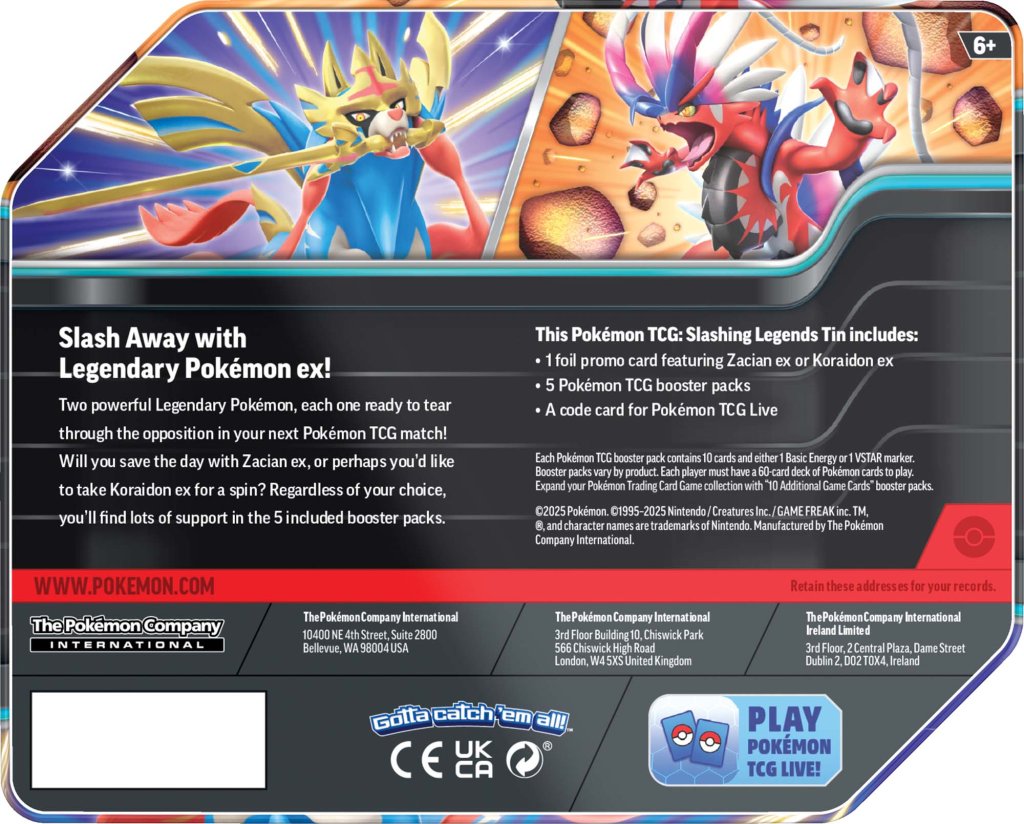 Pokémon TCG: Slashing Legends Tin - Pop Culture Larrikin 