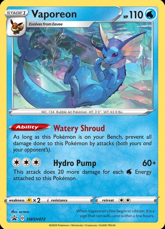 Image of Vaporeon Sword and Shield Promos #SWSH072