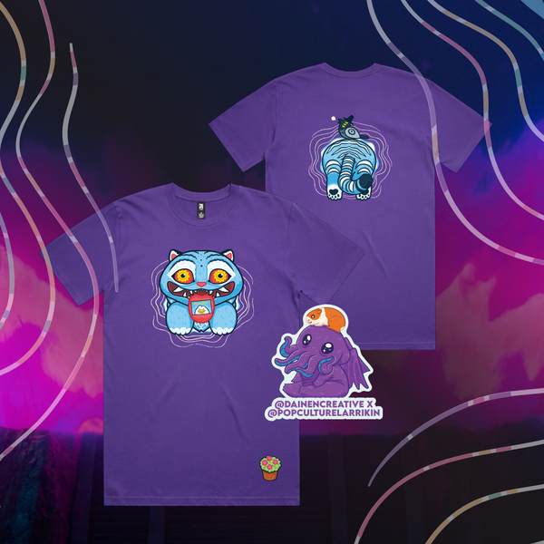Derpy and Sussie Shirt Purple - Dainencreative x Larrikin - K-Pop DH Inspired Apparel