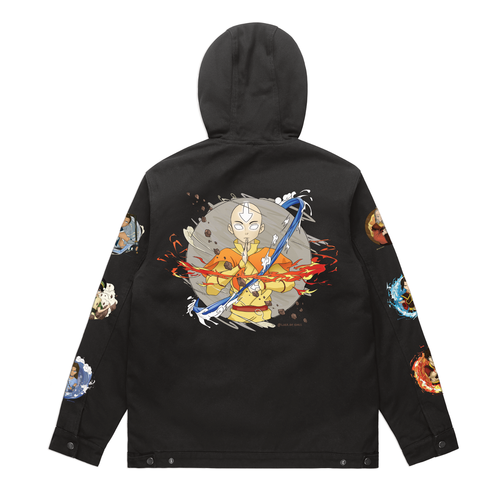 Avatar: The Last Airbender Inspired AS Colour Bomber Jacket - Luck of Kings - Pop Culture Larrikin