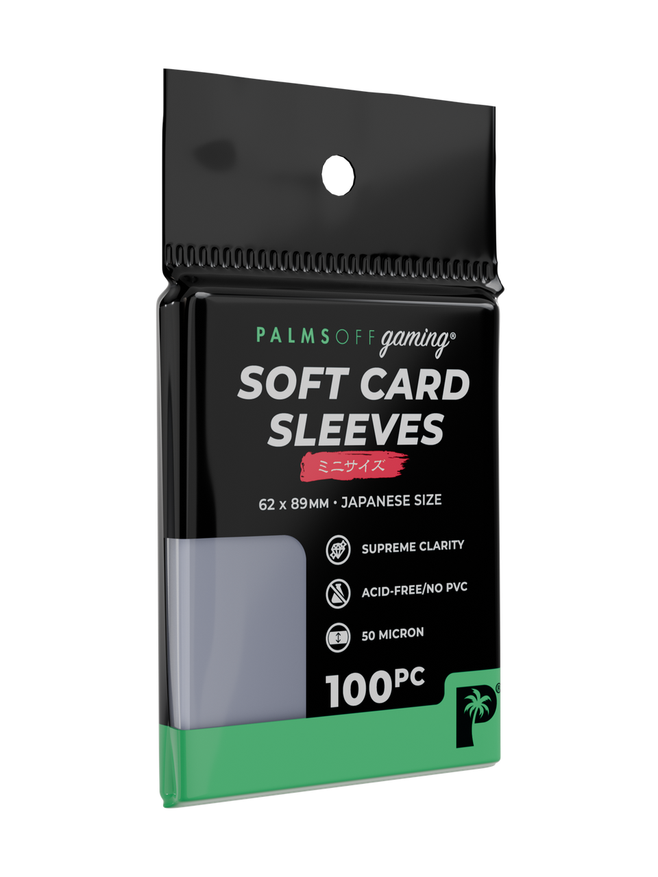 Soft Card Sleeves Japanese Mini Size 100pc - Palms Off Gaming