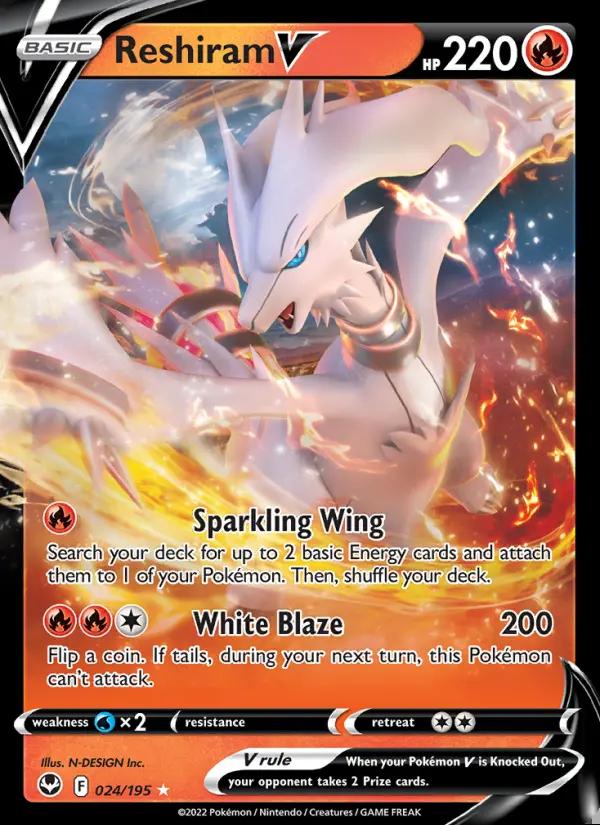 Image of Reshiram V Silver Tempest (SIT) #024