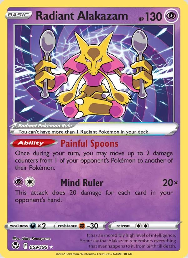 Image of Radiant Alakazam Silver Tempest (SIT) #059