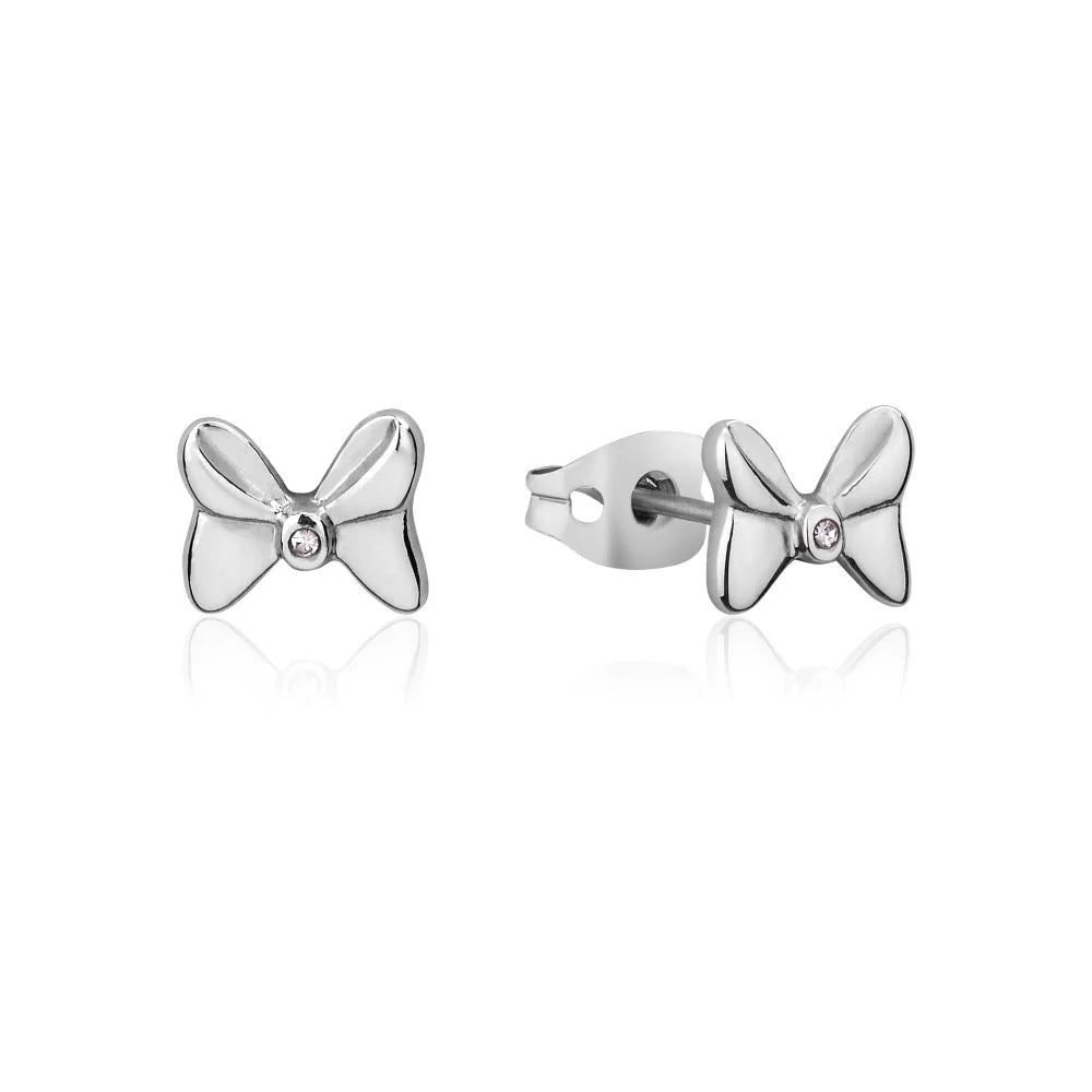 Disney Slat pack range Stainless Steel Minnie bow with crystal stud earrings - Couture Kingdom - Pop Culture Larrikin 