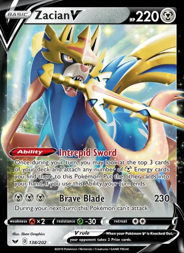Image of Zacian V Sword and Shield (SSH) #138