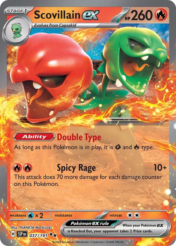 Image of Scovillain ex Surging Sparks (SSP) #037