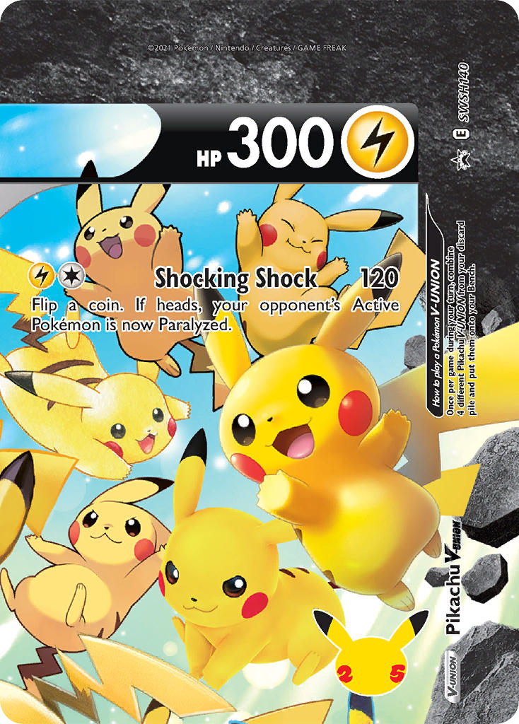 Pikachu V-UNION #SWSH140 Sword & Shield Promos en
