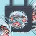 Image of POKER:Mon Slow Tote Navy - Luck of Kings Apparel - Pop Culture Larrikin 