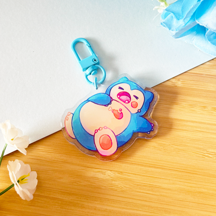 Snorlax Keychain - Pop Culture Larrikin 