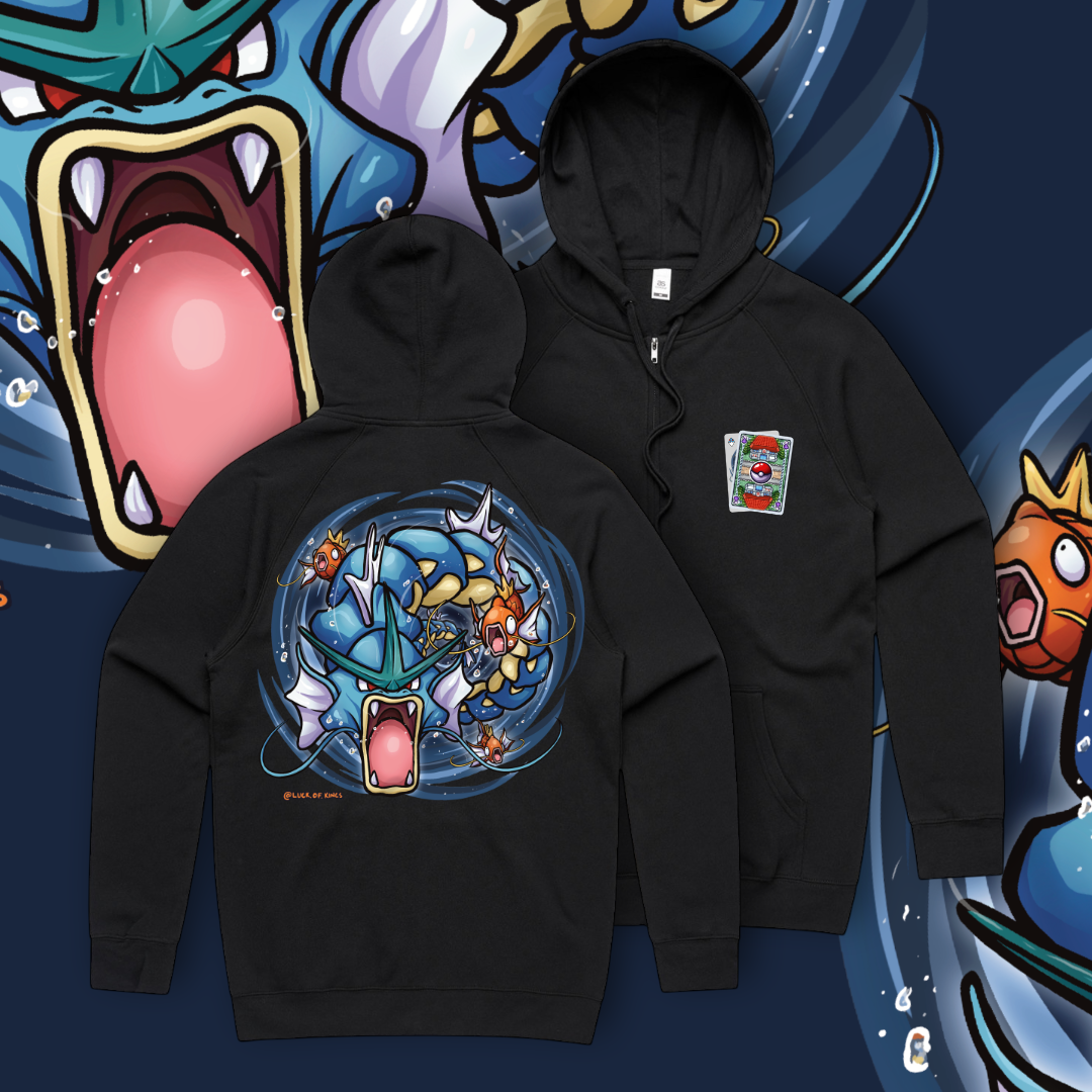 POKER:Mon Splash Hoodie Black - Luck of Kings Apparel