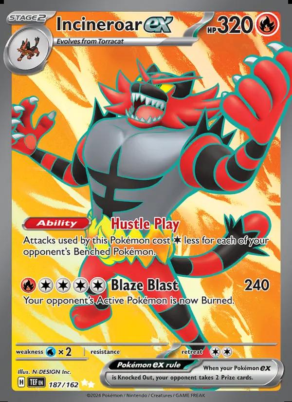 Image of Incineroar ex Temporal Forces (TEF) #187