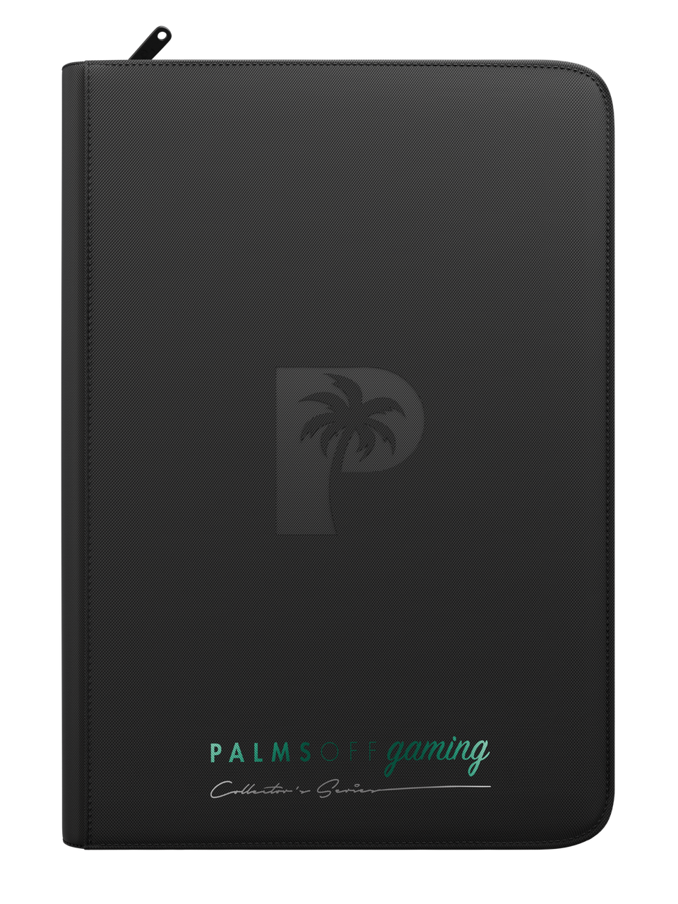 Collector's Series 9 Pocket Top Loader Zip Binder - Black - Palms Off Gaming