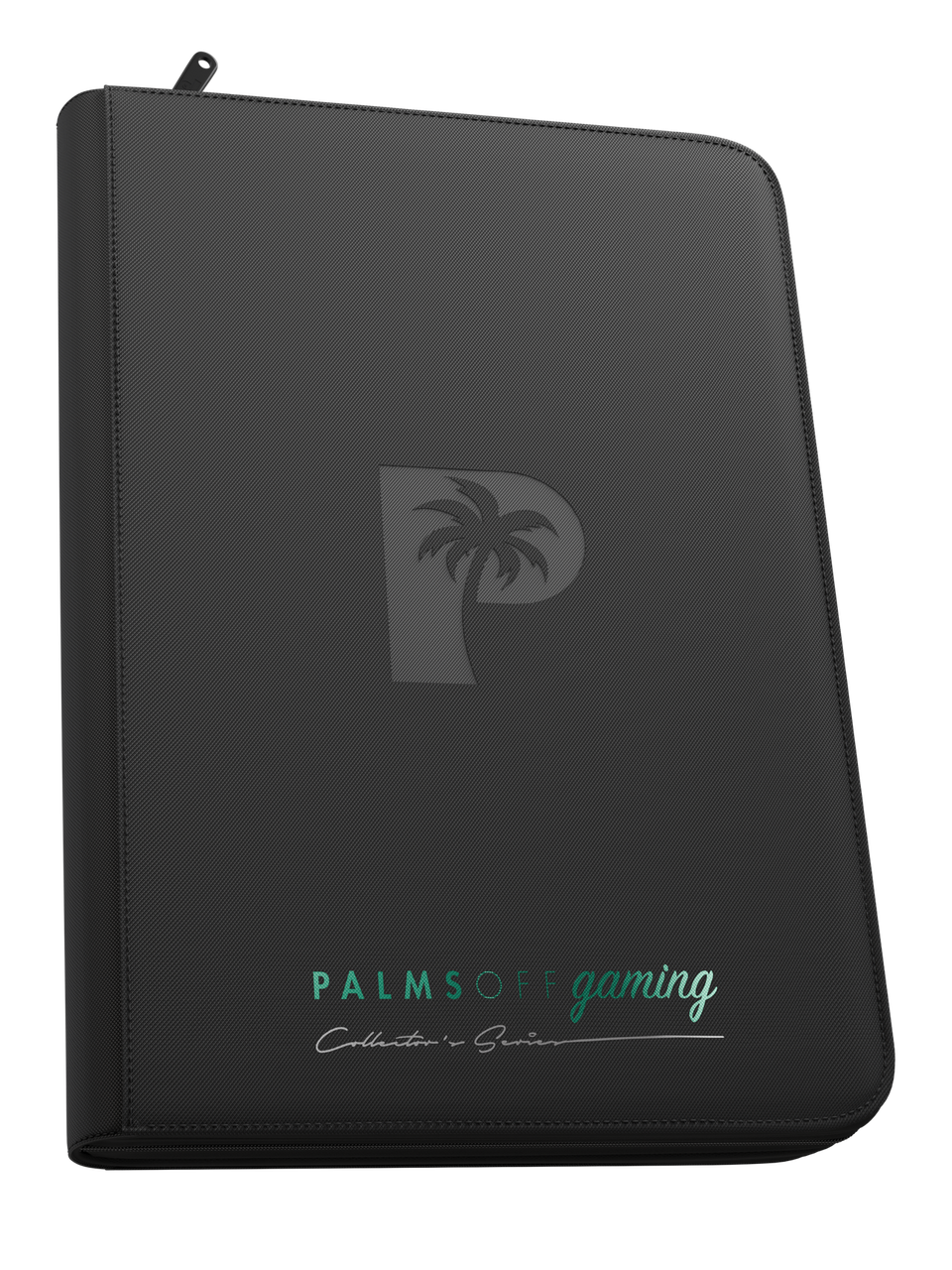 Collector's Series 9 Pocket Top Loader Zip Binder - Black - Palms Off Gaming