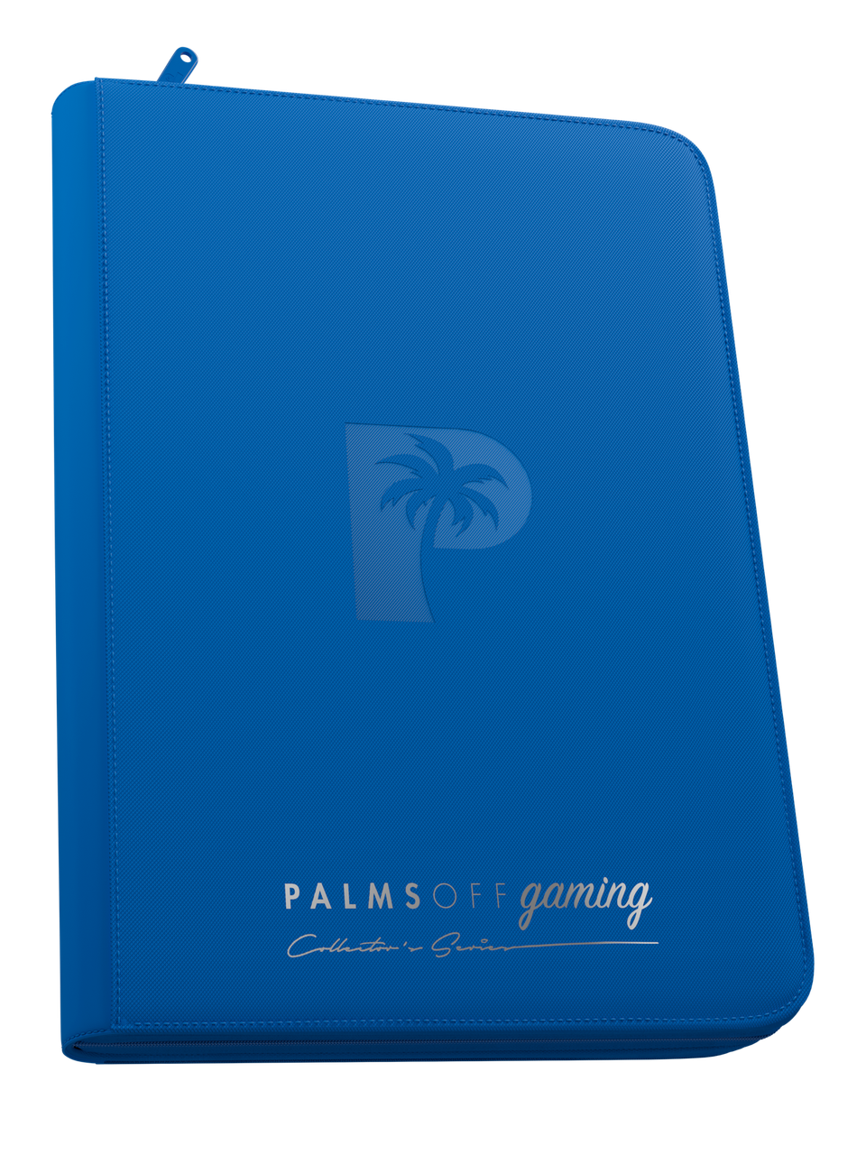 Collector's Series 9 Pocket Top Loader Zip Binder - Blue - Palms Off Gaming
