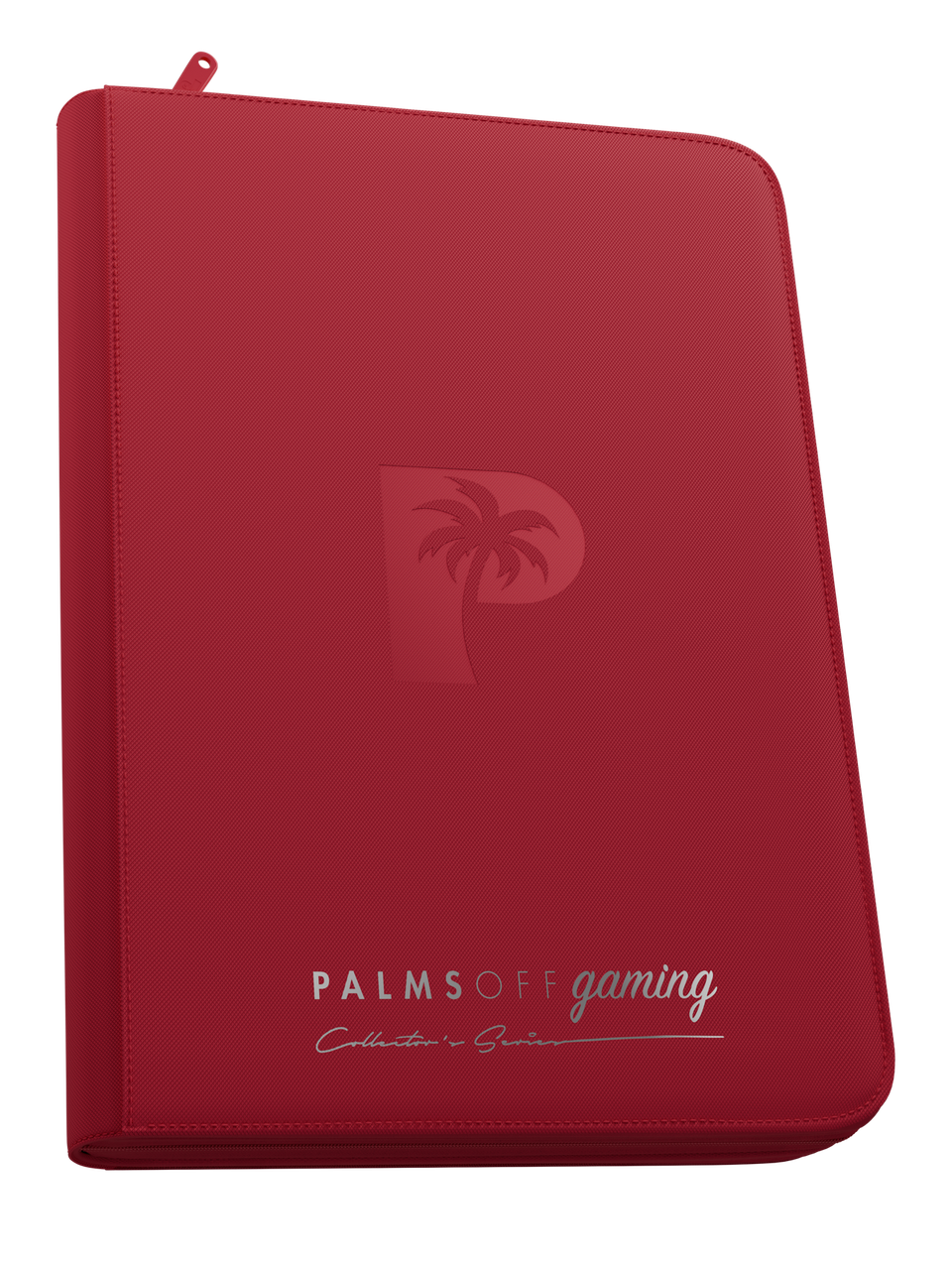 Collector's Series 9 Pocket Top Loader Zip Binder - Red - Palms Off Gaming