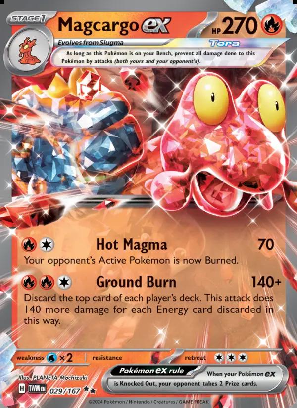 Image of Magcargo ex Twilight Masquerade (TWM) #029