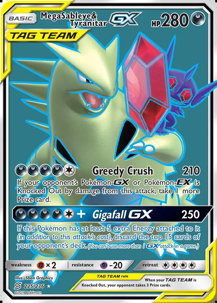 Image of Mega Sableye and Tyranitar-GX Unified Minds (UNM) #225