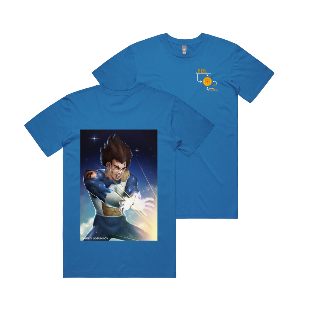 Dragon Ball Z Inspired Vegeta T-Shirt by Dmitriy Logunkov - Pop Culture Larrikin