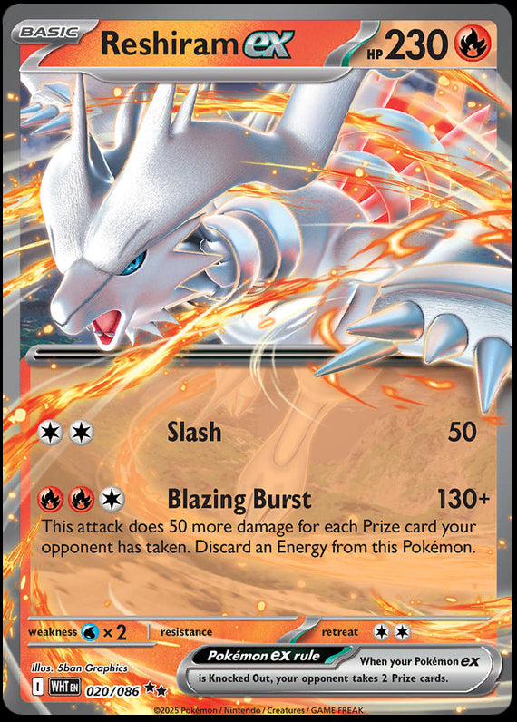 Image of Reshiram ex White Flare (WHT) #20