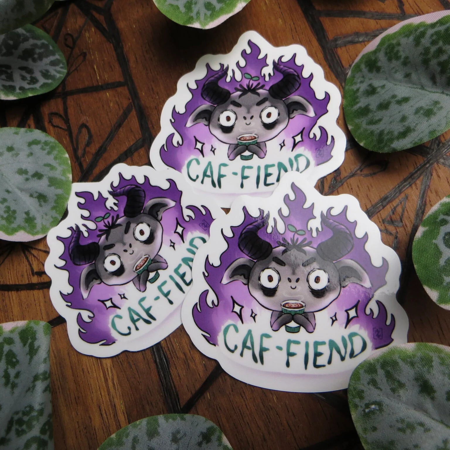 CAF-FIEND Coffee Fiend Sticker - The Murmuring Mystic