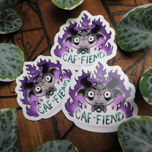 Image of CAF-FIEND Coffee Fiend Sticker - The Murmuring Mystic - Pop Culture Larrikin 