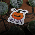 Image of WEEEEN Pumpkin Halloween Sticker - The Murmuring Mystic - Pop Culture Larrikin 