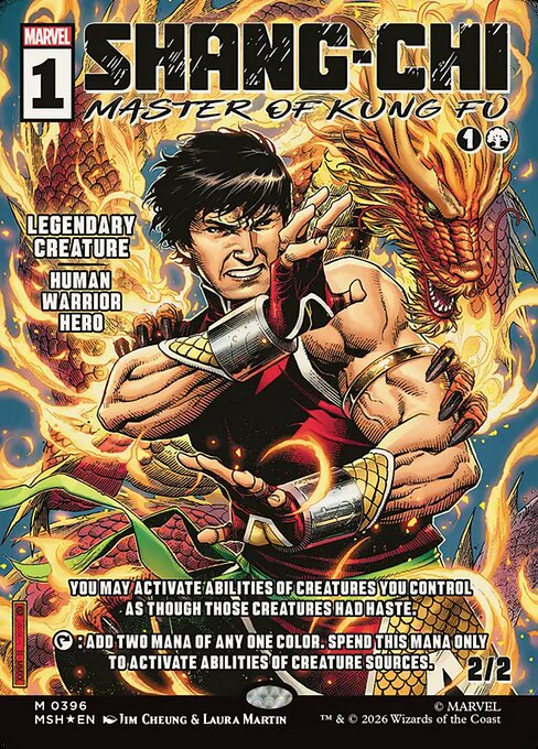 Shang-Chi, Master of Kung Fu #396 Foil, Borderless MSH Marvel Super Heroes EN MTG