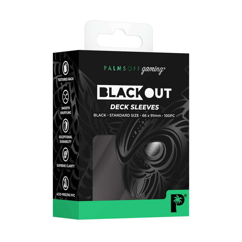 Blackout Deck Sleeves - Standard Size - Palms Off Gaming - Pop Culture Larrikin