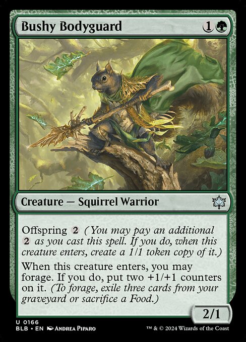 Image of Bushy Bodyguard - Foil - 166 C-AW