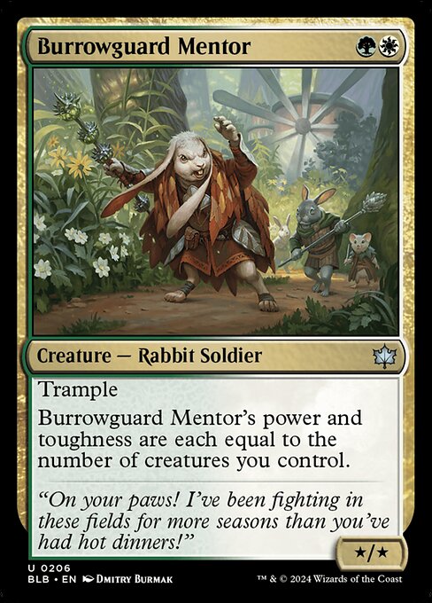 Image of Burrowguard Mentor - Foil - 206 C-AW