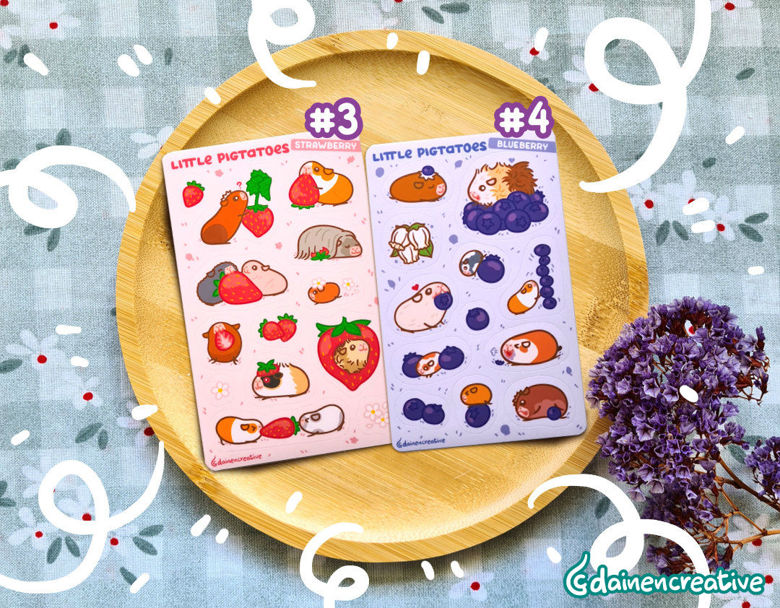 Artist Series -Little Pigtatoes Sticker Sheet - Dainencreative - Pop Culture Larrikin 