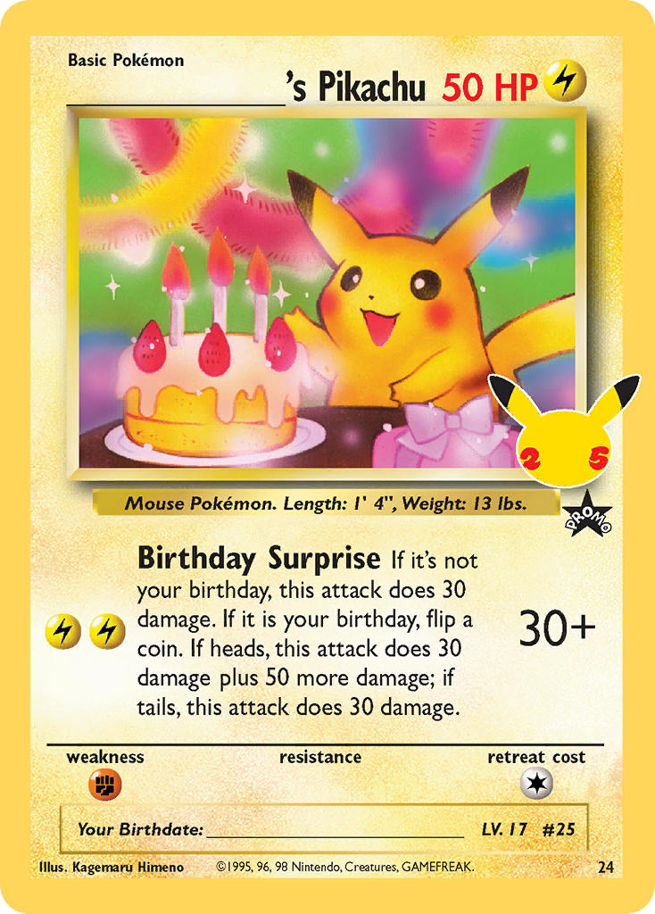 Image of _____s Pikachu Celebrations (CEL) #24