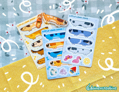 Artist Series - Long Dog Sticker Sheet - Dainencreative - Pop Culture Larrikin 