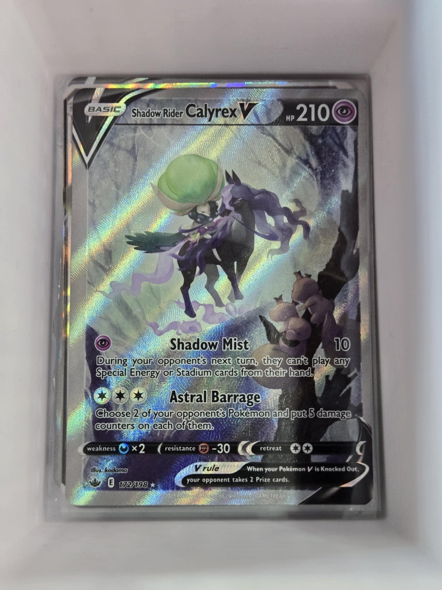 Image of Shadow Rider Calyrex V Chilling Reign (CRE) #172