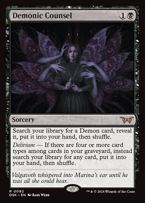 Image of Demonic Counsel - Foil - 92 PCL