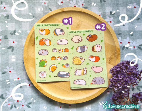 Artist Series -Little Pigtatoes Sticker Sheet - Dainencreative - Pop Culture Larrikin