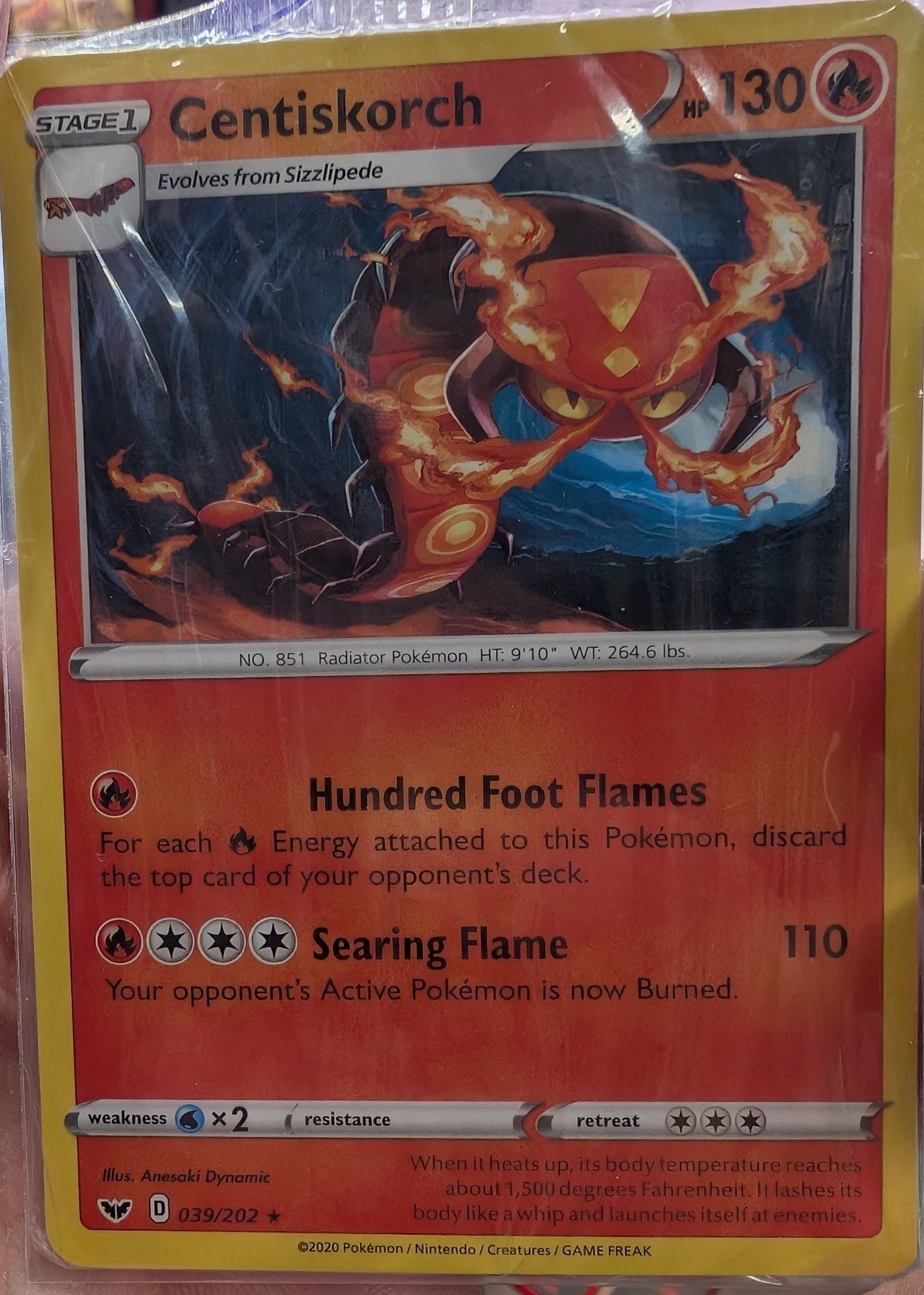 Image of Centiskorch Sword and Shield (SSH) #039