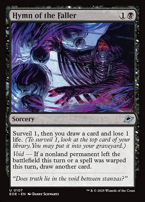 Image of Hymn of the Faller Foil from Edge of Eternities (set EOE)