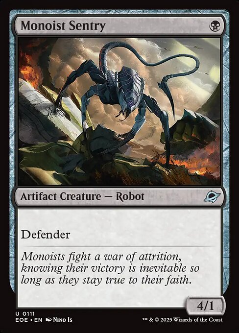 Image of Monoist Sentry Foil from Edge of Eternities (set EOE)