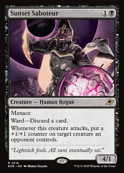 Image of Sunset Saboteur Standard Edition from Edge of Eternities (set EOE)