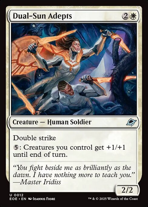 Image of Dual-Sun Adepts Foil from Edge of Eternities (set EOE)