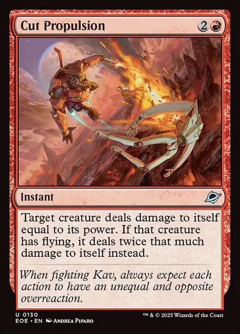 Image of Cut Propulsion Foil from Edge of Eternities (set EOE)