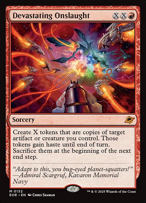 Image of Devastating Onslaught Standard Edition from Edge of Eternities (set EOE)