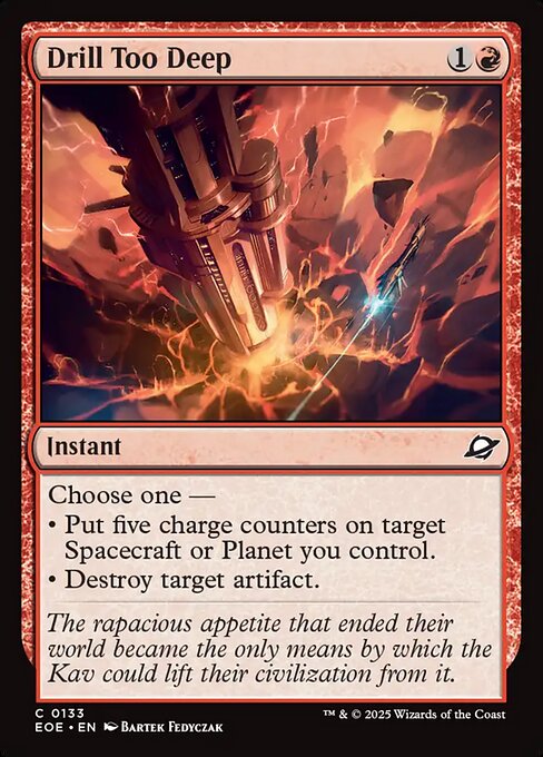 Image of Drill Too Deep Foil from Edge of Eternities (set EOE)
